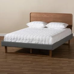 Deals ⌛ Full/Double Baxton Studio Ayla Upholstered Wood Platform Bed ❤️ -Beds Shop detailWSI4595