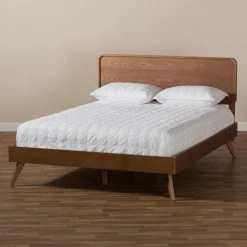 Deals 😉 Queen Baxton Studio Demeter Wood Platform Bed 👏 -Beds Shop detailWSI4597