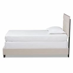 Outlet 🔥 King Baxton Studio Ansa Low Profile Bed ✨ -Beds Shop detailWSI4678