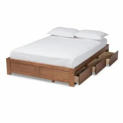 Best Pirce 🎁 Queen Baxton Studio Wren Platform Storage Bed 😉 -Beds Shop detailWSI4976