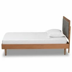 Outlet 😍 Twin Size Beds Baxton Studio Saul Platform Bed ✔️ -Beds Shop detailWSI4993