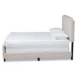 Budget 🔥 King Baxton Studio Marion Panel Bed ✔️ -Beds Shop detailWSI5028