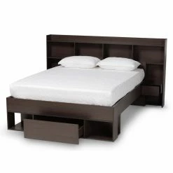 Hot Sale 👏 Queen Baxton Studio Dexton Platform Storage Bed 🛒 -Beds Shop detailWSI5090