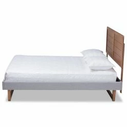 Discount 🔥 King Baxton Studio Claudia Platform Bed 😀 -Beds Shop detailWSI5097