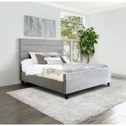 Brand new ⌛ King HN Home Downey Transitional Upholstered Panel Bed ✨ -Beds Shop inuseABBY2538