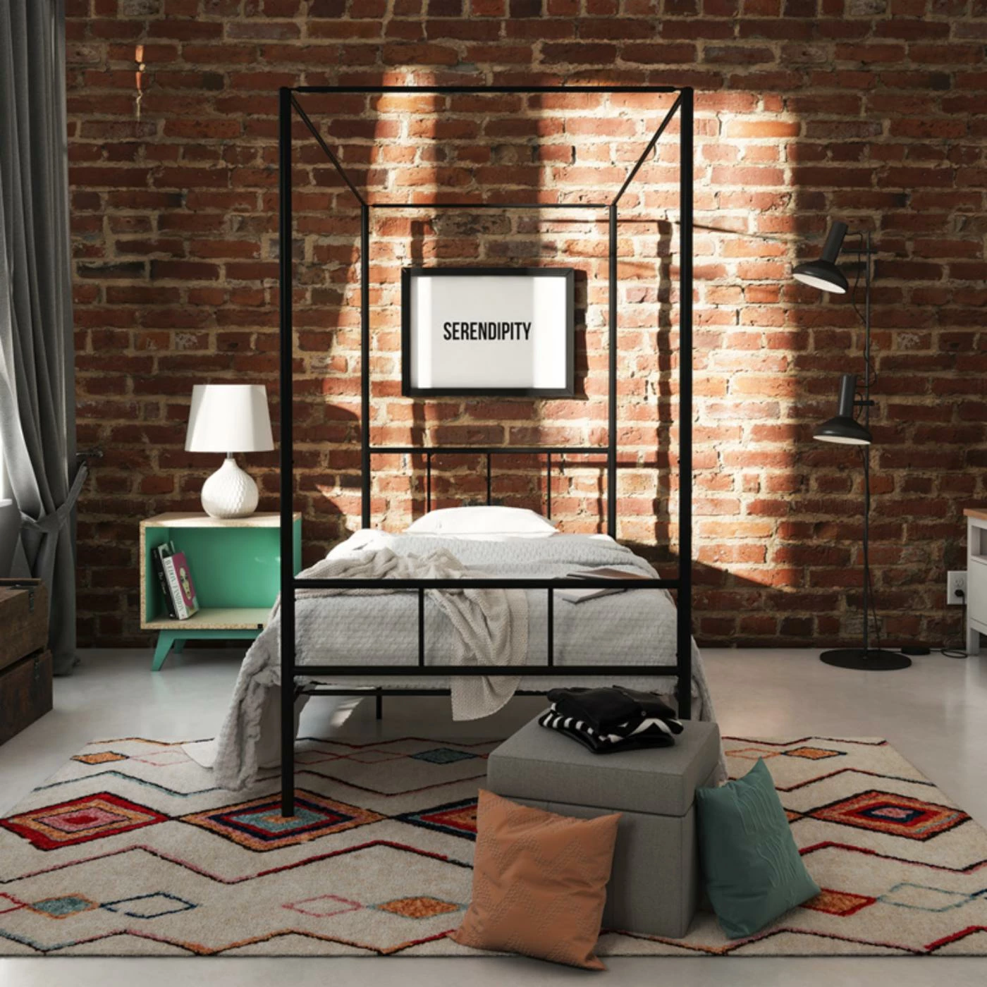 Buy π King Novogratz Marion Canopy Platform Bed π 4 Buy π King Novogratz Marion Canopy Platform Bed π - Image 2