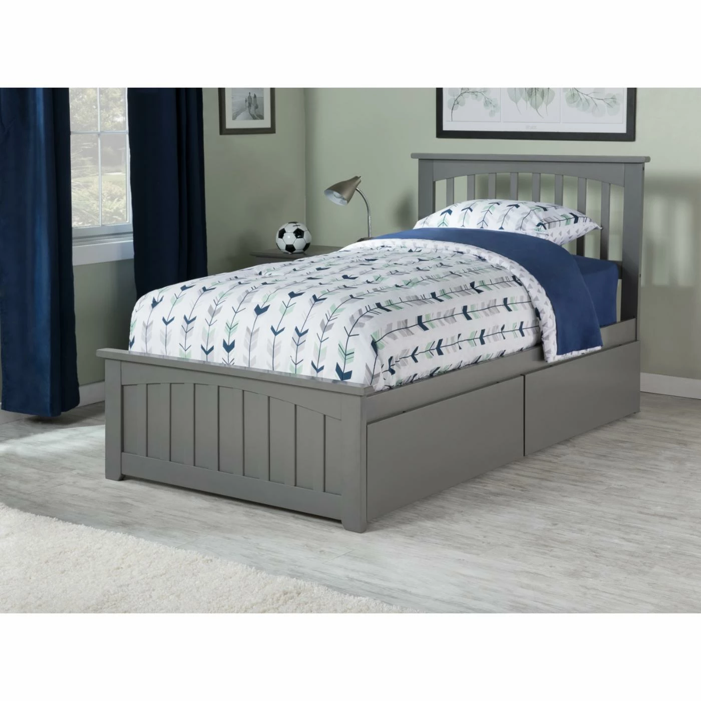 Brand new π₯ Queen AFI Furnishings Mission Platform Bed With Matching Footboard With 2 Urban Bed Drawers π 4 Brand new π₯ Queen AFI Furnishings Mission Platform Bed With Matching Footboard With 2 Urban Bed Drawers π - Image 2