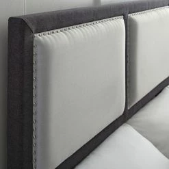 Best Pirce 😉 Pure Posture Maya Contemporary Upholstered Queen Platform Bed ⭐ -Beds Shop inuseBSS438