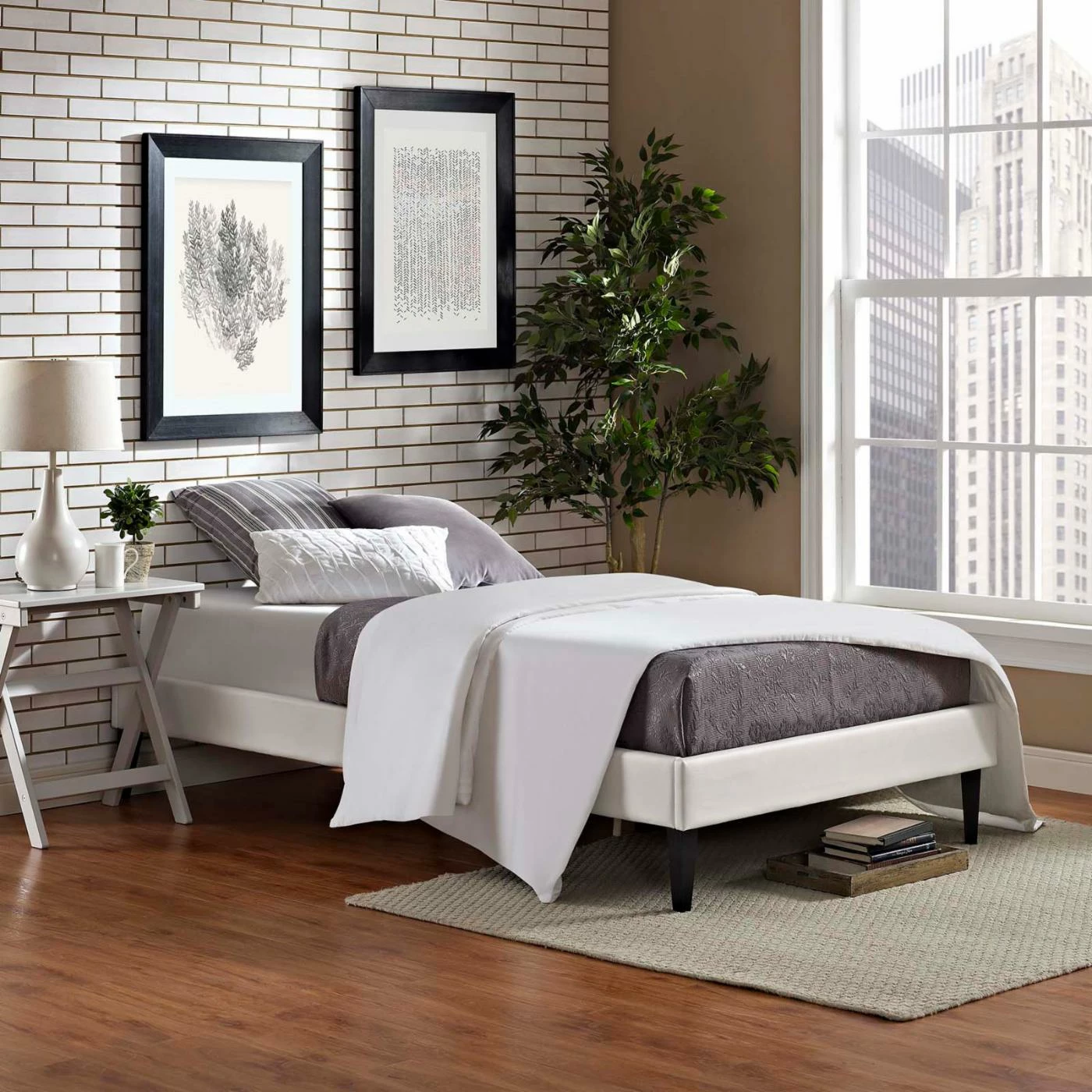 New β King Modway Tessie Platform Bed Frame With Squared Tapered Legs π 4 New β King Modway Tessie Platform Bed Frame With Squared Tapered Legs π - Image 2