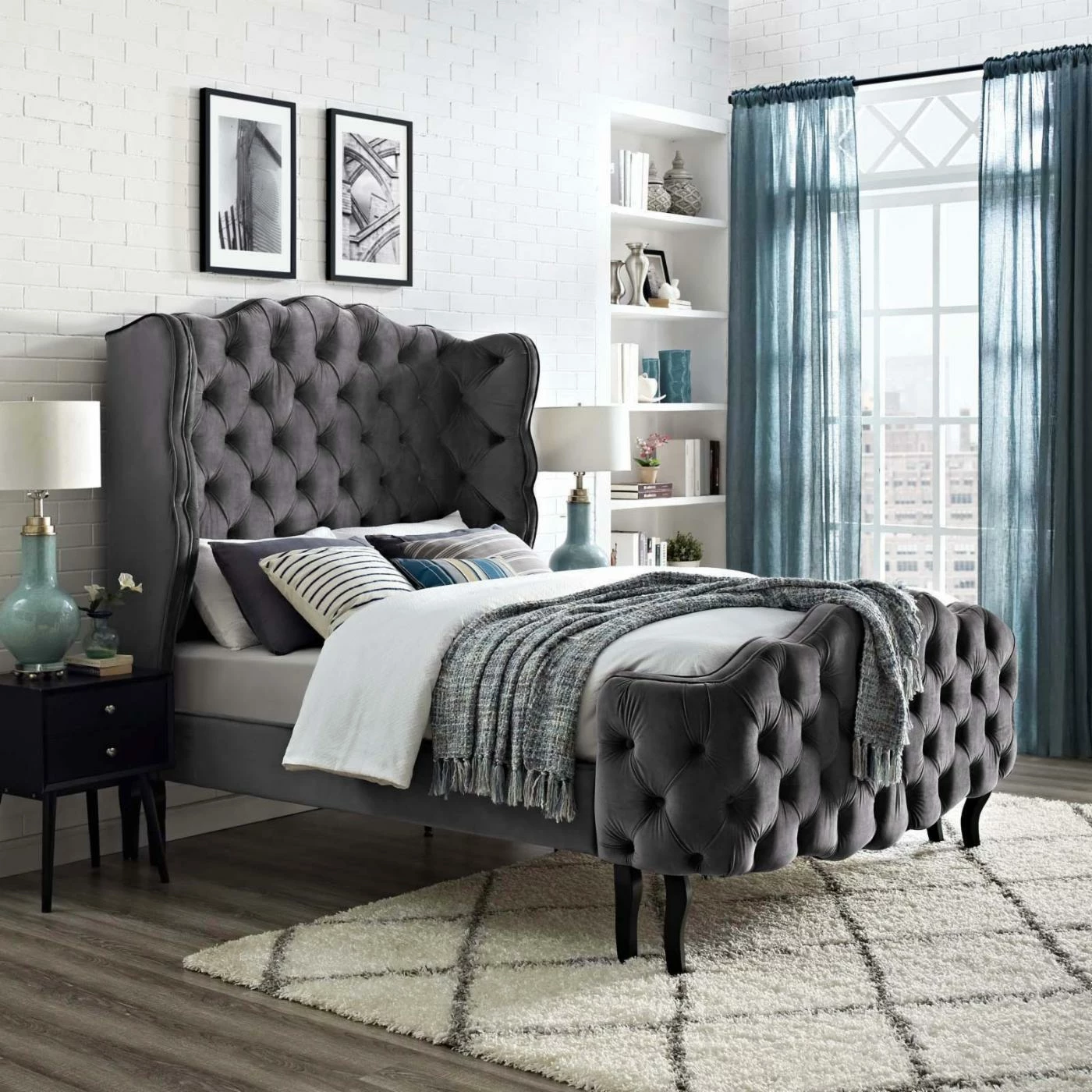 Best Pirce ⨠Modway Violette Upholstered Platform Bed - Queen 𧨠4 Best Pirce ⨠Modway Violette Upholstered Platform Bed - Queen 𧨠- Image 2