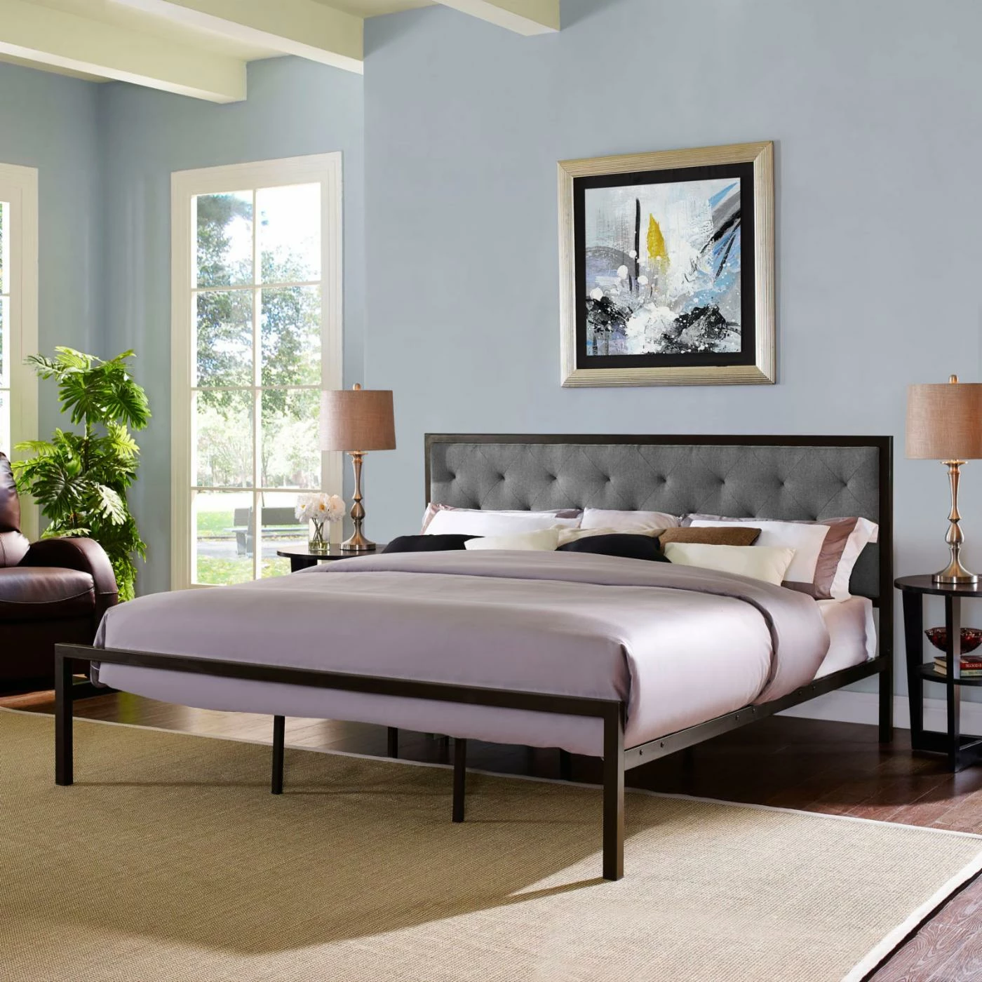 Top 10 π₯ Full/Double Modway Mia Upholstered Platform Bed π― 4 Top 10 π₯ Full/Double Modway Mia Upholstered Platform Bed π― - Image 2