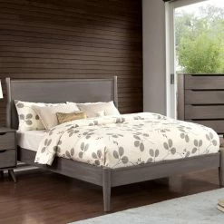 Hot Sale ❤️ California King Furniture Of America Adina I Mid Century Modern Platform Bed 😍 -Beds Shop inuseENLB4464