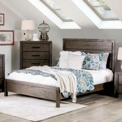 Brand new 🎉 King HN Home Auburn Modern Farmhouse Rustic Panel Bed 💯 -Beds Shop inuseENLB4483