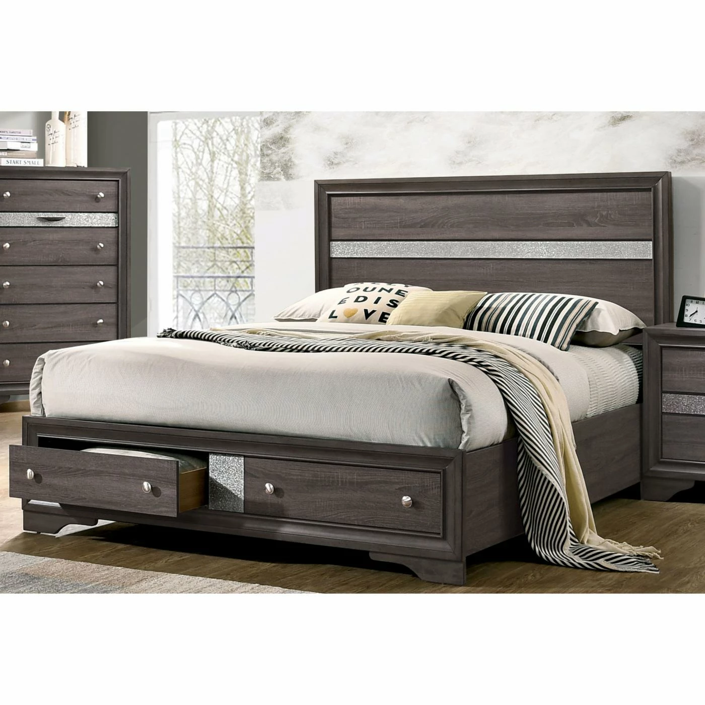 Best Sale π King Furniture Of America Rose Storage Platform Bed π― 4 Best Sale π King Furniture Of America Rose Storage Platform Bed π― - Image 2