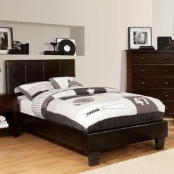 Brand new ✨ Furniture Of America Sky Valley Faux Leather Twin Platform Bed 🎁 -Beds Shop inuseENLB5531