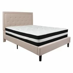 Best Pirce ⌛ King Flash Furniture Roxbury Tufted Upholstered Platform Bed With Pocket Spring Mattress ✔️ 13 Best Pirce ⌛ King Flash Furniture Roxbury Tufted Upholstered Platform Bed With Pocket Spring Mattress ✔️ -Beds Shop inuseFLSH2092