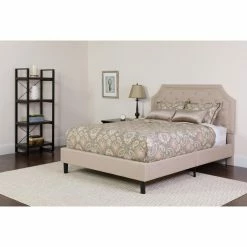 Best Sale 👏 King Flash Furniture Brighton Tufted Upholstered Platform Bed ❤️ -Beds Shop inuseFLSH2281