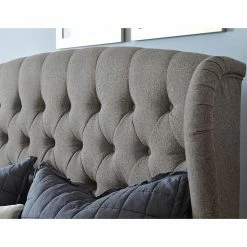 New ✨ Hillsdale Furniture King Hillsdale Bromley Wingback Upholstered Bed 🔥 -Beds Shop inuseHL4573