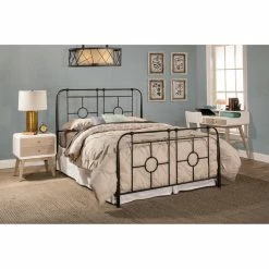 Promo ✔️ Hillsdale Furniture King Hillsdale Trenton Metal Bed ✔️ -Beds Shop inuseHL4579