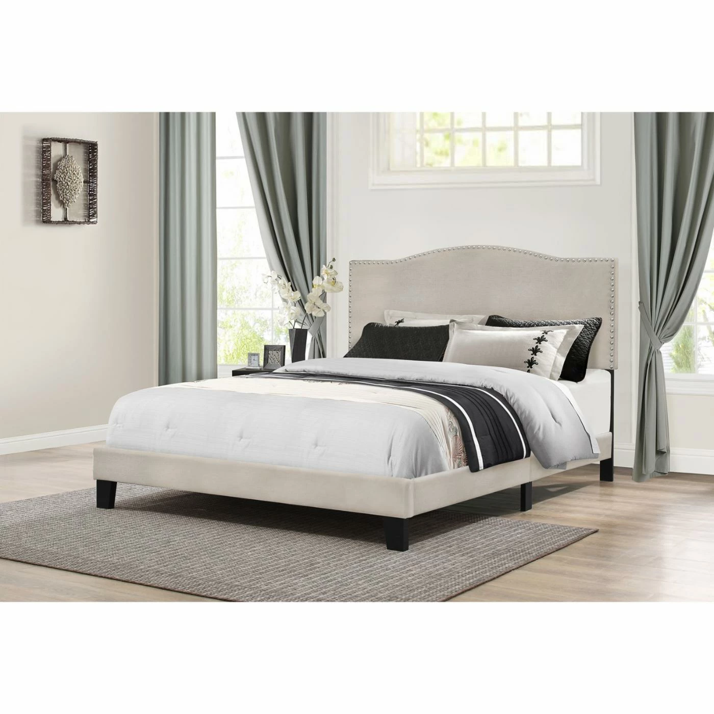 Budget π€© Hillsdale Furniture King Hillsdale Kiley Upholstered Low Profile Bed π 4 Budget π€© Hillsdale Furniture King Hillsdale Kiley Upholstered Low Profile Bed π - Image 2
