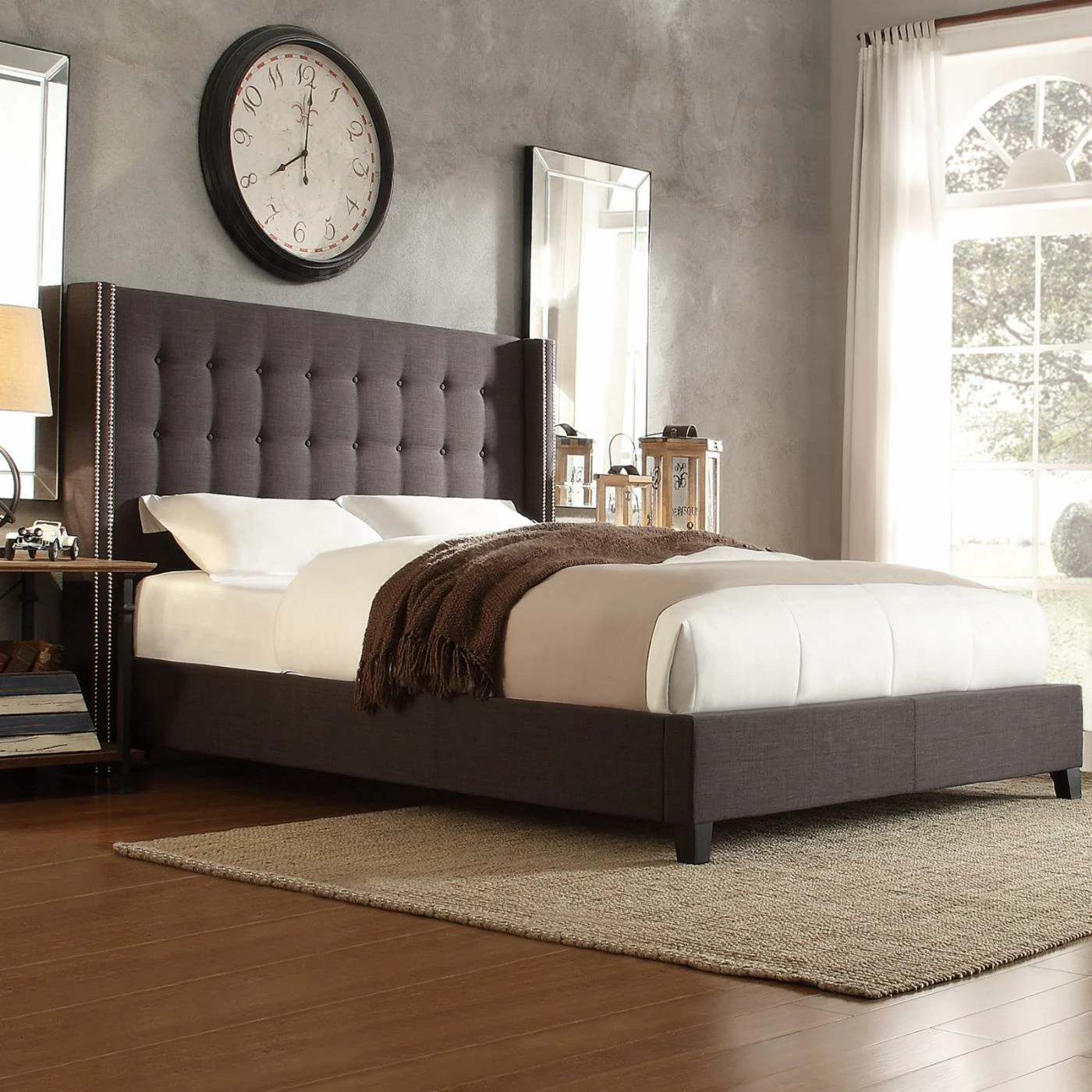 Best deal π Queen Chelsea Lane Edmonton Wingback Upholstered Platform Bed βοΈ 4 Best deal π Queen Chelsea Lane Edmonton Wingback Upholstered Platform Bed βοΈ - Image 2