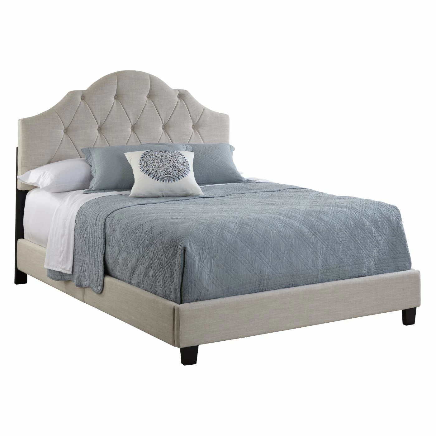 Hot Sale π Right2Home King All-In-One Scalloped Tufted Upholstered Panel Bed π 4 Hot Sale π Right2Home King All-In-One Scalloped Tufted Upholstered Panel Bed π - Image 2