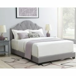 Deals ❤️ King HomeFare Upholstered Camelback Low Profile Bed ❤️ 13 Deals ❤️ King HomeFare Upholstered Camelback Low Profile Bed ❤️ -Beds Shop inuseHOMM2176