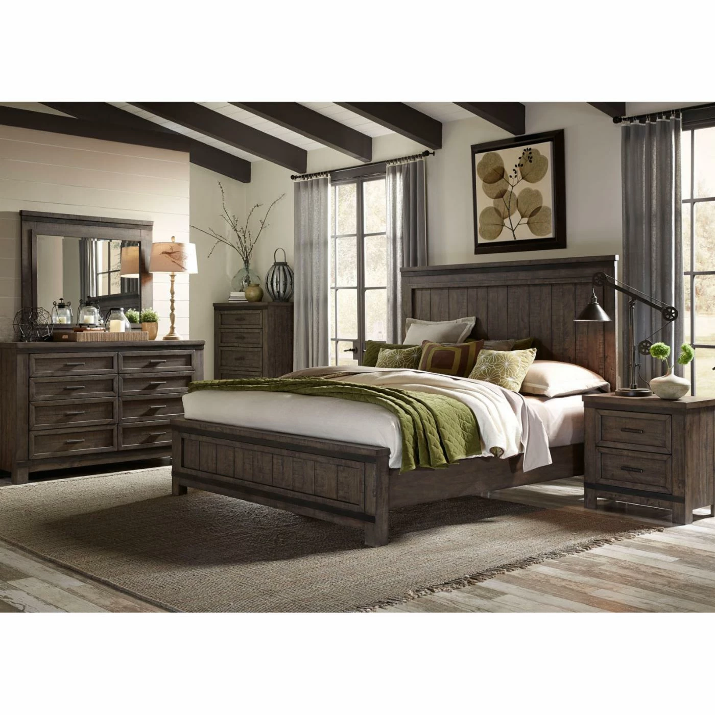 Hot Sale π Liberty Furniture Industries King Liberty Furniture Thornwood Panel Bed 𧨠4 Hot Sale π Liberty Furniture Industries King Liberty Furniture Thornwood Panel Bed 𧨠- Image 2