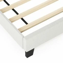 New ✨ King Furinno Davina Nailhead Trim Upholstered Platform Bed 🎁 -Beds Shop inuseLLYT615