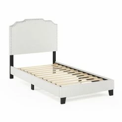 Best Sale 🎉 King Furinno Nadia Nailhead Trim Upholstered Platform Bed 🤩 -Beds Shop inuseLLYT617