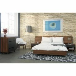 Deals 👏 Queen Nexera Alibi Platform Bed With Panoramic Headboard ✨ -Beds Shop inuseMFI734