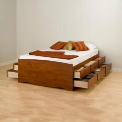 Coupon 🧨 Prepac Manufacturing Queen Prepac Tall Storage Platform Bed 🎉 -Beds Shop inusePRM096