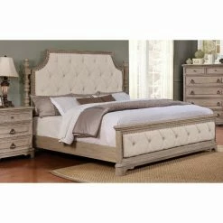 Best reviews of 🌟 King Roundhill Furniture Piraeus Upholstered Low Profile Bed With Nailhead Trim ✨ -Beds Shop inuseROUN230