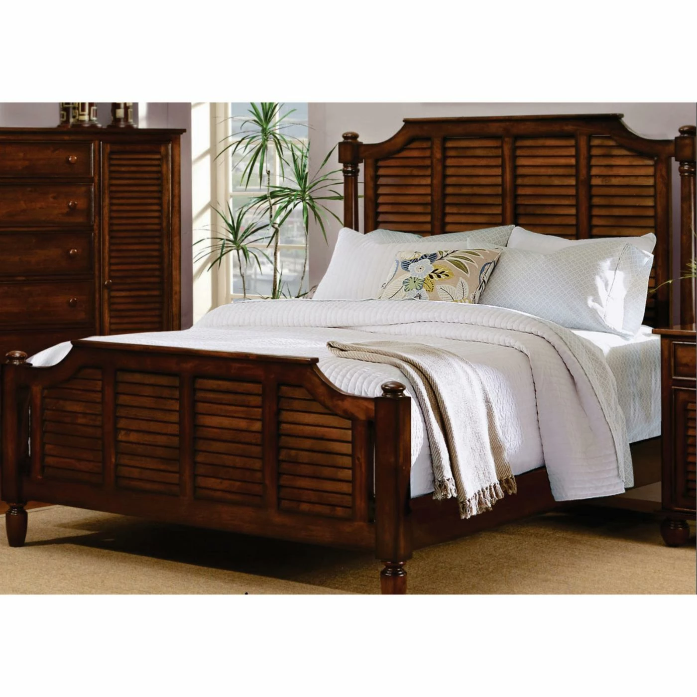 Flash Sale π King Sunset Trading Bahama Shutter Wood Platform Bed π 4 Flash Sale π King Sunset Trading Bahama Shutter Wood Platform Bed π - Image 2