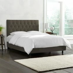 Promo π Skyline Furniture California King Skyline Tufted Linen Upholstered Panel Bed π― 13 Promo π Skyline Furniture California King Skyline Tufted Linen Upholstered Panel Bed π― -Beds Shop inuseSKY1730