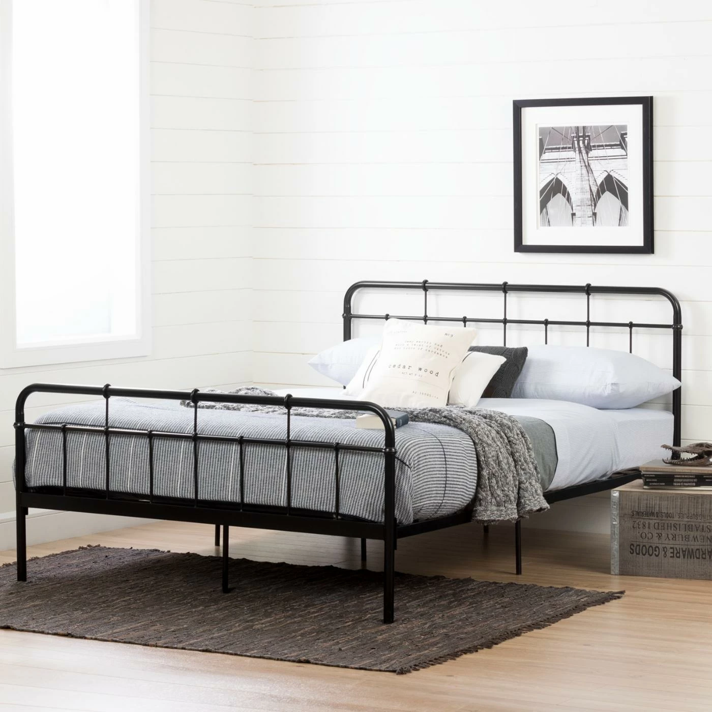Cheap π₯° South Shore Holland Metal Queen Platform Bed With Headboard π 4 Cheap π₯° South Shore Holland Metal Queen Platform Bed With Headboard π - Image 2