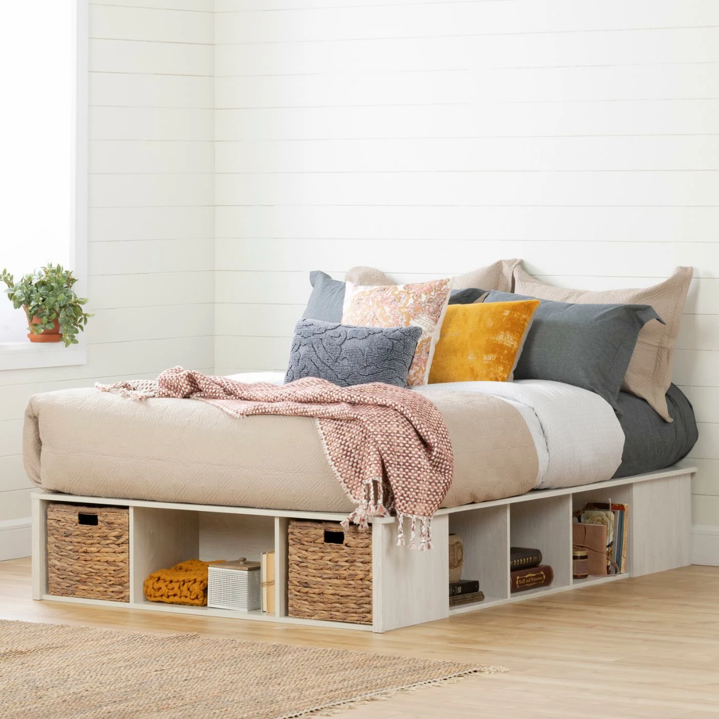 Deals π₯° Queen South Shore Avilla Storage Platform Bed With Baskets π― 4 Deals π₯° Queen South Shore Avilla Storage Platform Bed With Baskets π― - Image 2