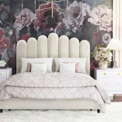 Buy 😀 TOV Furniture King Inspire Me! Home Decor Celine Upholstered Platform Bed 🥰 -Beds Shop inuseTOVF523