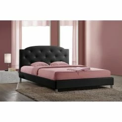 Buy β¨ Queen Baxton Studio Canterbury Upholstered Platform Bed π₯ 7 Buy β¨ Queen Baxton Studio Canterbury Upholstered Platform Bed π₯ -Beds Shop inuseWSI2583