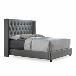 Budget π King Baxton Studio Katherine Upholstered Wingback Platform Bed π₯ 9 Budget π King Baxton Studio Katherine Upholstered Wingback Platform Bed π₯ -Beds Shop inuseWSI2597