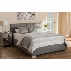 Cheap ✔️ Queen Baxton Studio Sophie Upholstered Platform Bed 😉 -Beds Shop inuseWSI2753