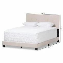Cheapest 👍 King Baxton Studio Hampton Low Profile Bed 🔥 -Beds Shop inuseWSI3212