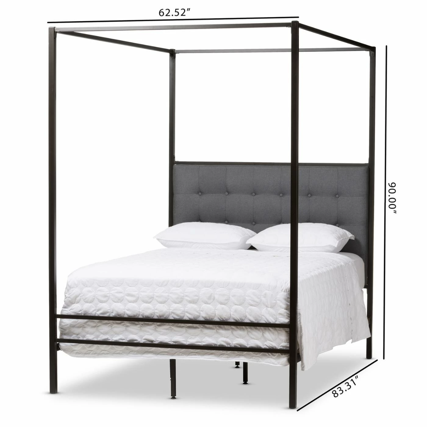 Wholesale ⨠Baxton Studio Eleanor Canopy Queen Bed 𧨠4 Wholesale ⨠Baxton Studio Eleanor Canopy Queen Bed 𧨠- Image 2