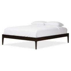 Flash Sale 🤩 King Baxton Studio Bentley Solid Wood Platform Bed 🎉 -Beds Shop inuseWSI3539