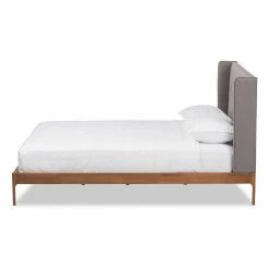 New 👏 King Baxton Studio Brooklyn Fabric Platform Bed ✨ -Beds Shop inuseWSI3595
