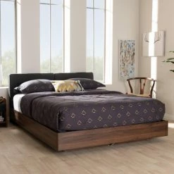 Best deal 🤩 Queen HN Home Saarinen Mid-Century Modern Upholstered Storage Platform Bed 😉 -Beds Shop inuseWSI4015
