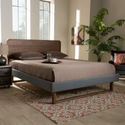 Deals ⌛ Full/Double Baxton Studio Ayla Upholstered Wood Platform Bed ❤️ -Beds Shop inuseWSI4595
