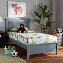 Discount ⭐ Twin Baxton Studio Adela Platform Bed 🤩 -Beds Shop inuseWSI4679