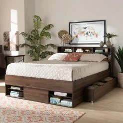 Cheap 🎁 Queen Baxton Studio Tristan Platform Storage Bed ❤️ -Beds Shop inuseWSI4982