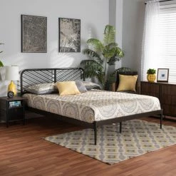 Hot Sale ✔️ Queen Baxton Studio Dora Platform Bed 🎁 -Beds Shop inuseWSI5087